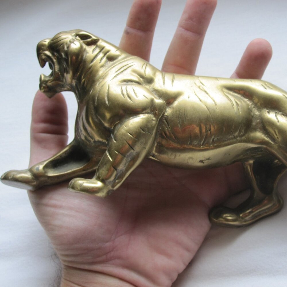vintage Solid Brass Masters of the Universe Action Figure: Battlecat- 2.2 Pounds